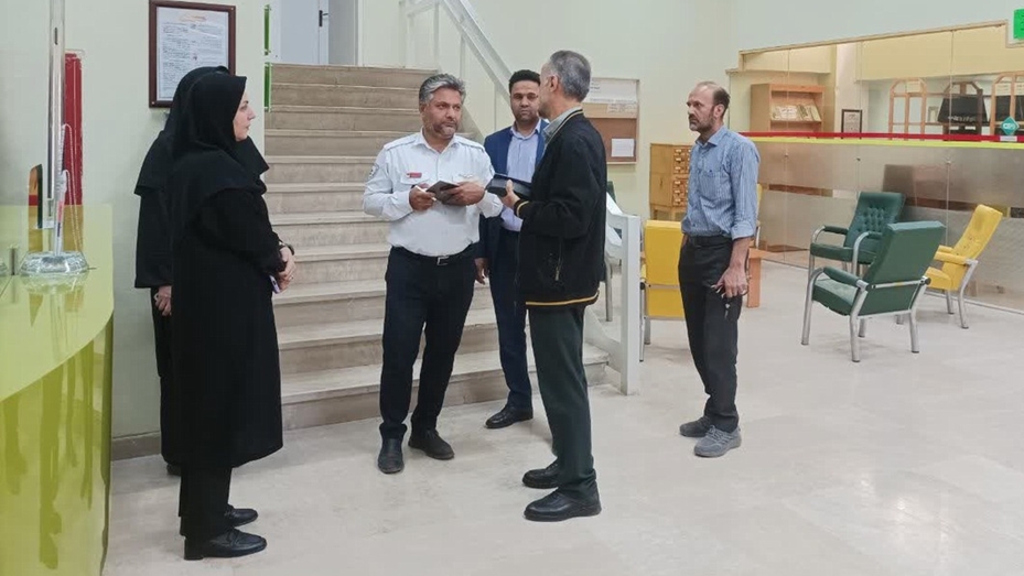 بازدید نماینده کمیته پدافند غیرعامل دانشگاه از کتابخانه مرکزی